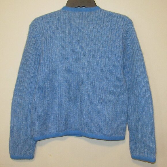 Vintage 50's Kirby of Miami Knitting Mills Mohair Wool Crewel Cardigan Sweater - Picture 3 of 4